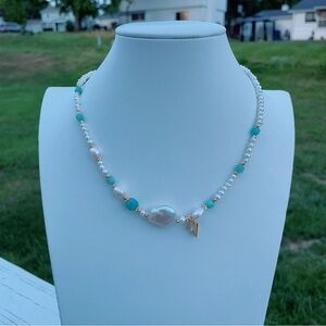 AU072 Handmade Freshwater Baroque Pearl Necklace